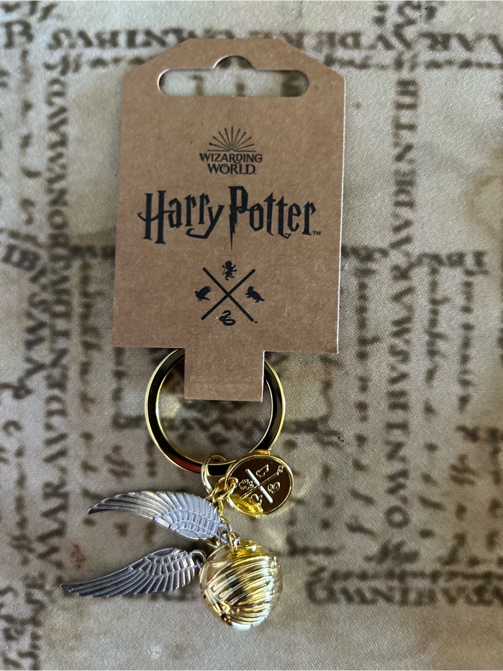 Warner Bros. Harry Potter Golden Snitch Keyring – Gold & Silver Keychain
